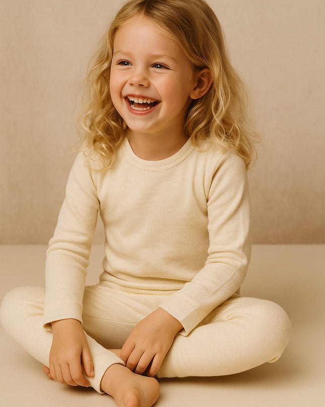 Wollen Baby trui / long sleeve shirt – Merinowol - Naturel