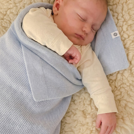 Wollen Babydeken / Kinderdeken Gebreid - Merinowol - Georgia