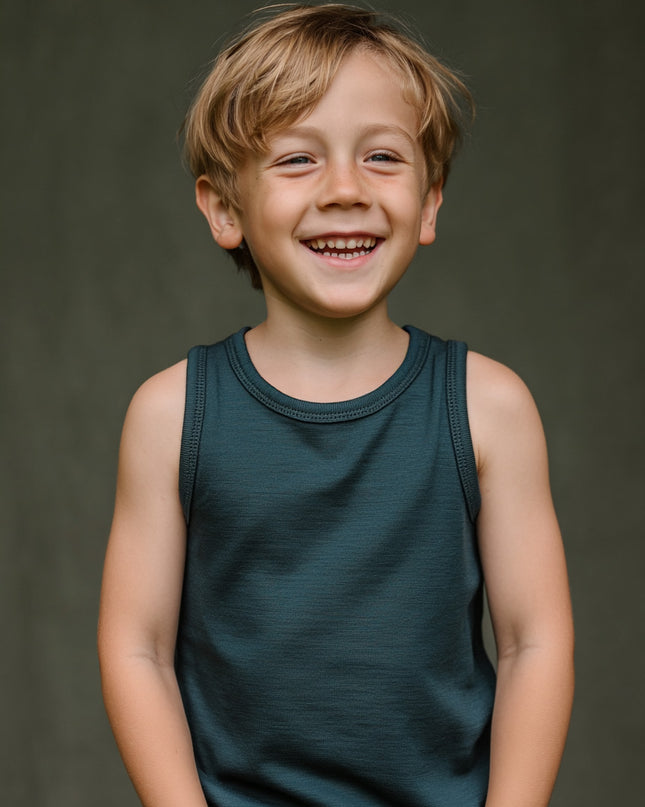 Children's woolen shirt - Merino wool - Orion Blue