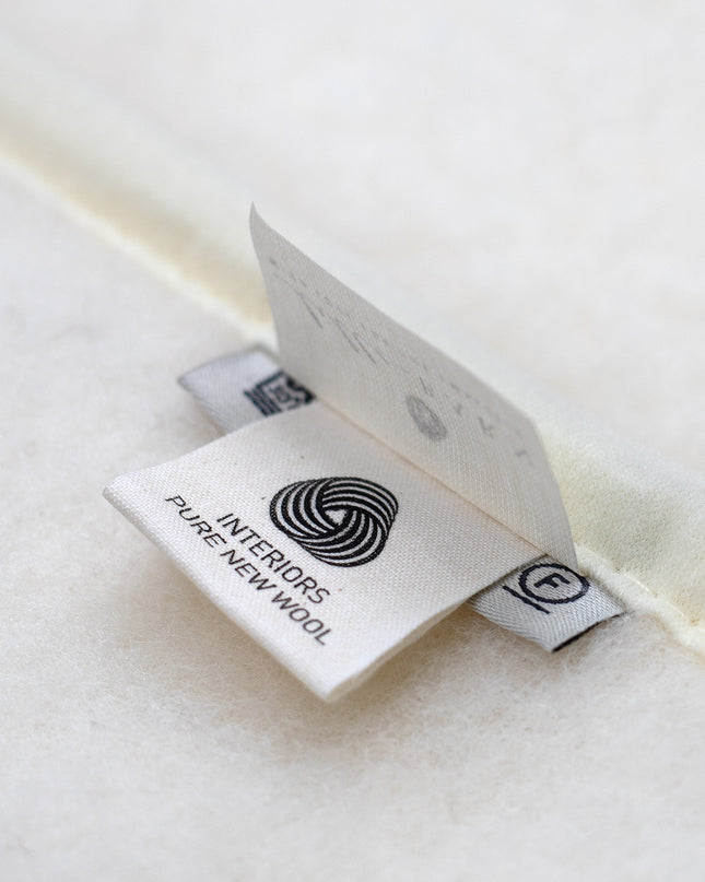 Wollen wiegdeken - 75x100cm - enkellaags - Merinowol - Naturel - Lille Barn - With ♥ for the smallest