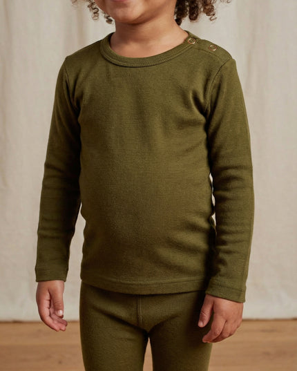 Wollen baby- kindertrui - Merinowol - Fir Green