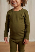 Wollen baby- kindertrui - Merinowol - Fir Green