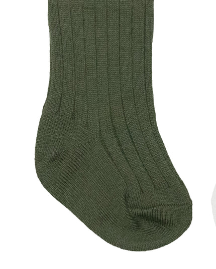 Woolen baby children's tights - Merino wool - Light Avocado