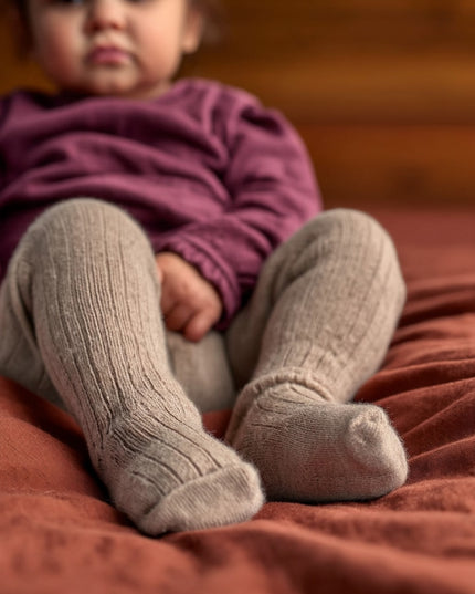 Wollen baby- kindermaillot- Merinowol - Garlic