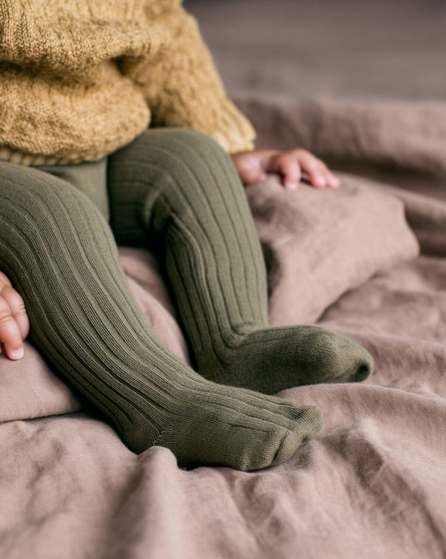 Wollen baby- kindermaillot - Merinowol - Light Avocado