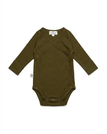 Woolen Wrap Romper Long Sleeve – Merino Wool – Orion Blue