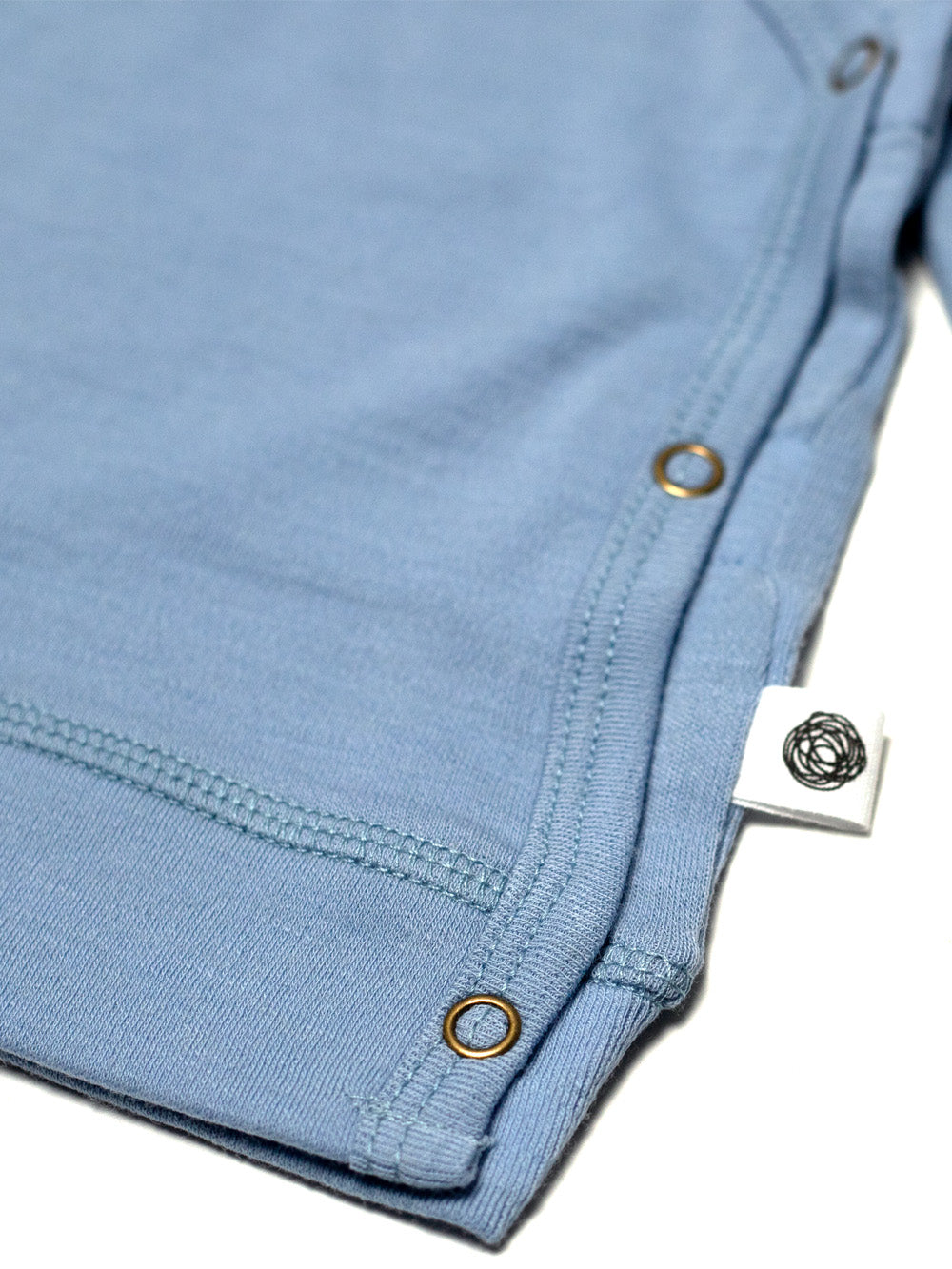 Baby wollen overslagtrui – Merinowol  - Blue Fog