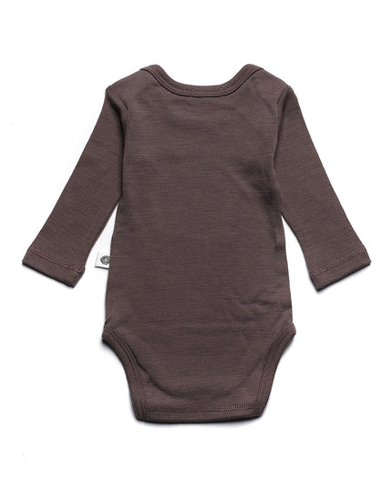 Wollen Romper lange mouwen - Merinowol - Peppercorn