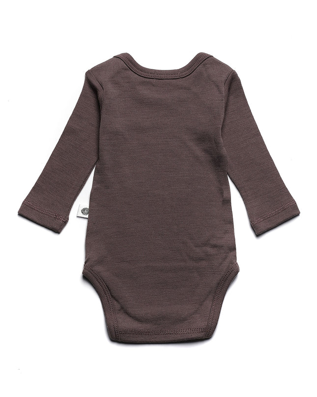 Wollen Romper lange mouwen - Merinowol - Peppercorn