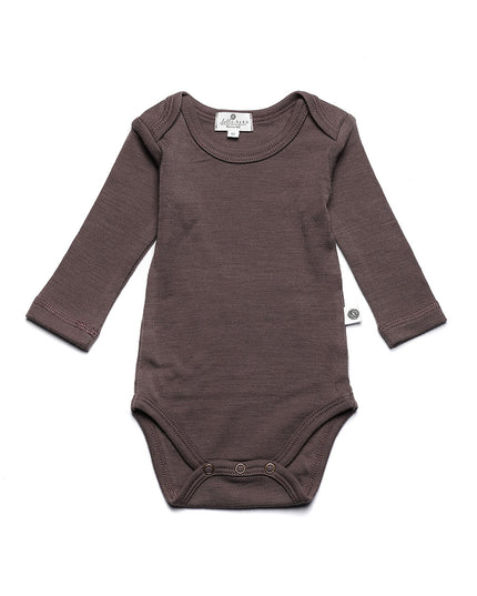 Wollen Romper lange mouwen - Merinowol - Peppercorn