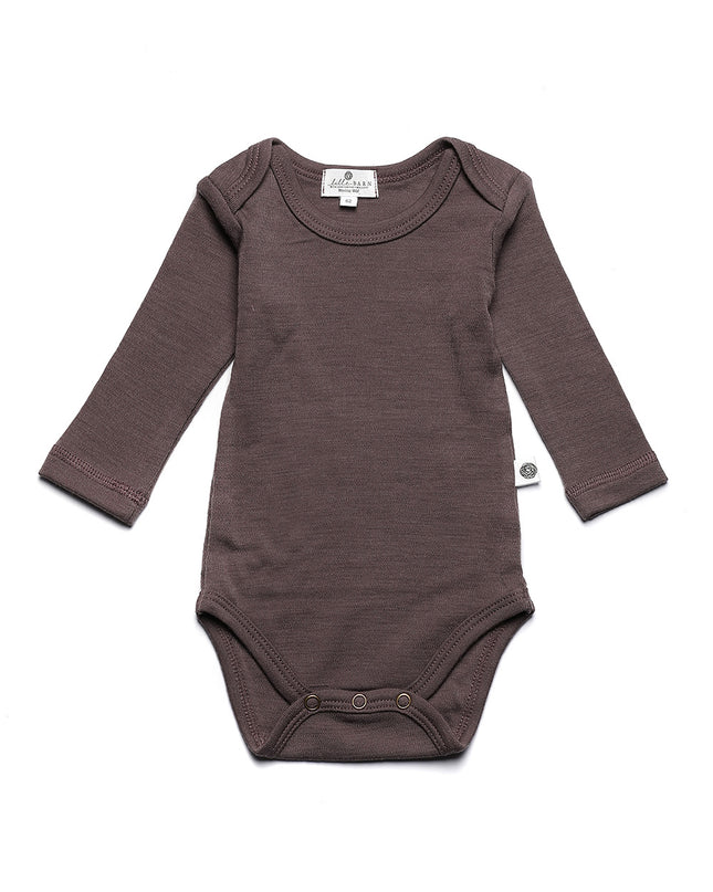 Wollen Romper lange mouwen - Merinowol - Peppercorn