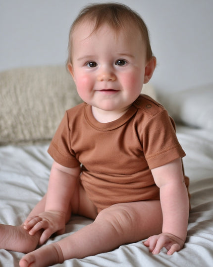 Wollen Romper korte mouw – Merinowol - Argan Oil