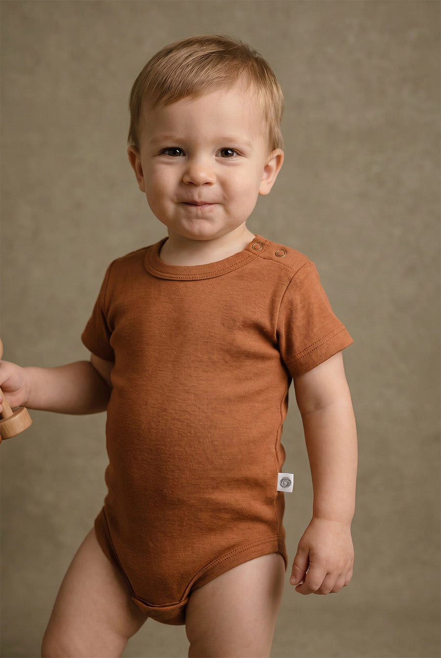 Woolen Romper short sleeve – Merino wool - Argan Oil