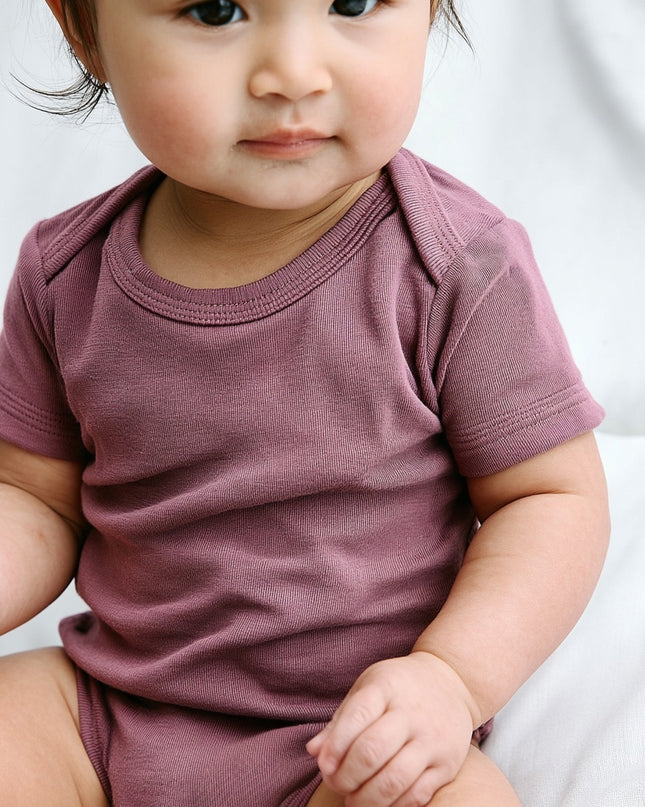 Wollen Romper korte mouwen – Merinowol - Grape Shake