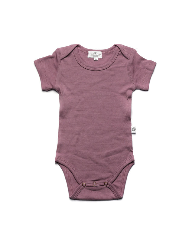 Wollen Romper korte mouwen – Merinowol - Grape Shake