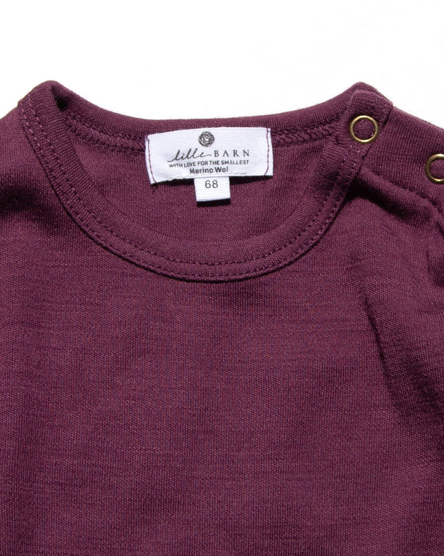 Wollen Romper lange mouw - Merinowol - Crushed Violets
