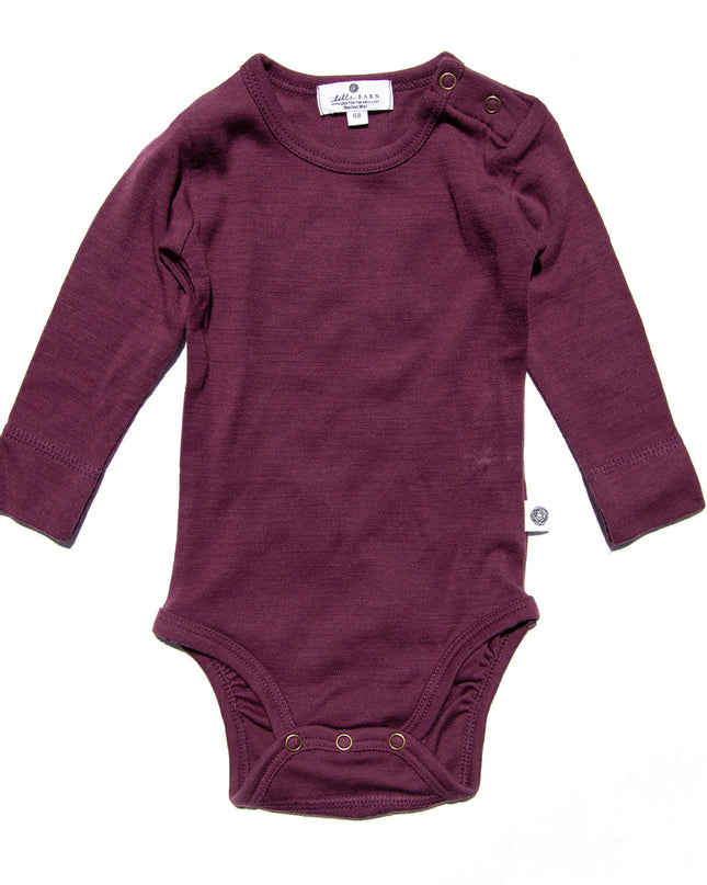Wollen Romper lange mouw - Merinowol - Crushed Violets
