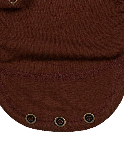 Wollen Overslagromper lange mouw – Merinowol - Chocolate fondant - Lille Barn - With ♥ for the smallest