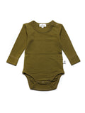 Wollen Romper lange mouwen - Merinowol - Fir Green