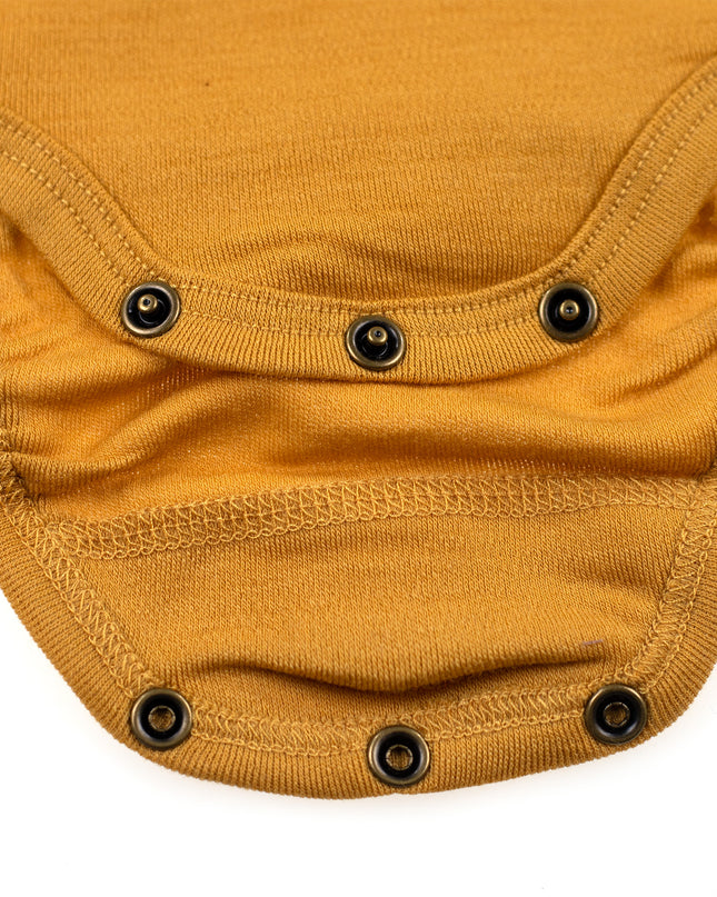 Wollen Romper lange mouw – Merinowol - Harvest Gold