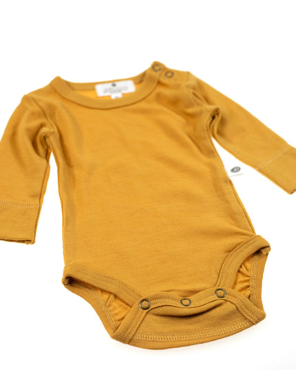 Wollen Romper lange mouw – Merinowol - Harvest Gold
