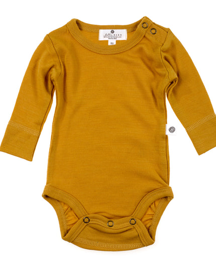 Wollen Romper lange mouw – Merinowol - Harvest Gold