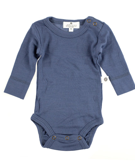 Wollen Romper lange mouw – Merinowol - Vintage Indigo