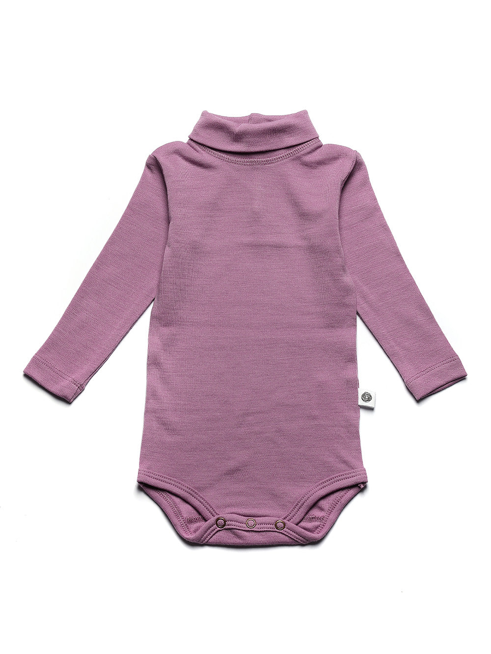 Wollen romper lange mouwen met col - Merinowol - Lavender Mist