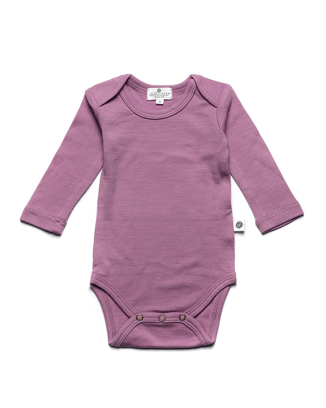 Woll-Strampler mit langen Ärmeln - Merinowolle - Lavender Mist
