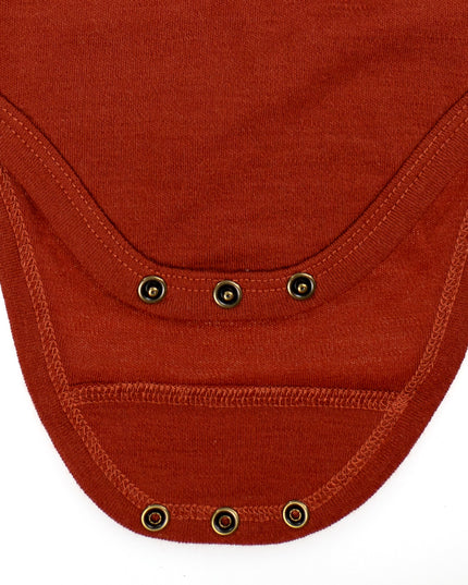 Wollen Romper korte mouwen – Merinowol - Burnt Henna - Lille Barn - With ♥ for the smallest