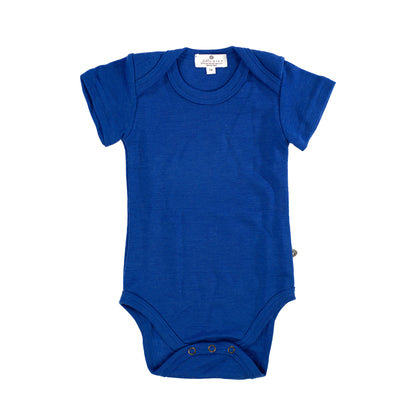 Wollen Romper korte mouwen – Merinowol - True Blue - Lille Barn - With ♥ for the smallest