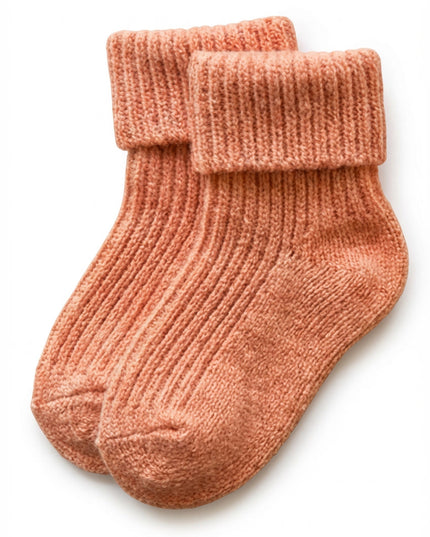 Wollbabysocken - Pfirsichflaum