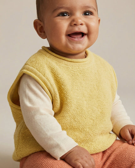 Merinowol gebreide baby spencer - Lemonade