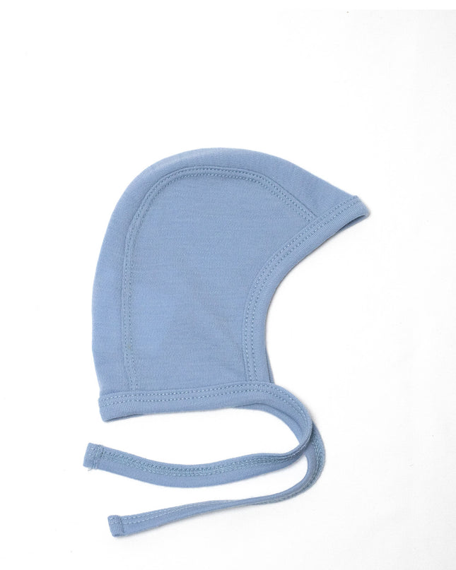Baby wollen strikmuts – Merinowol - Blue Fog