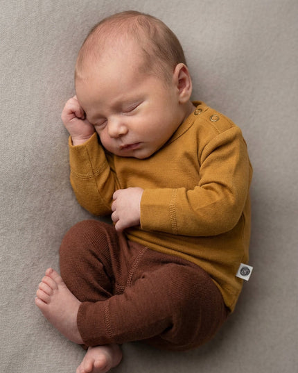 Woolen baby children's sweater - Merino wool - Harvest Gold