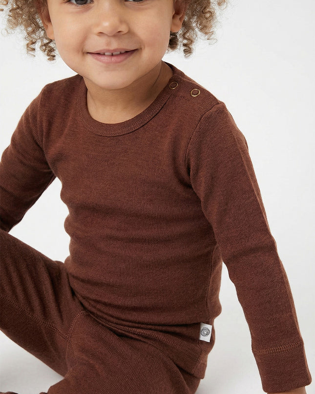 Wollpullover für Baby und Kinder - Merinowolle - Zimt