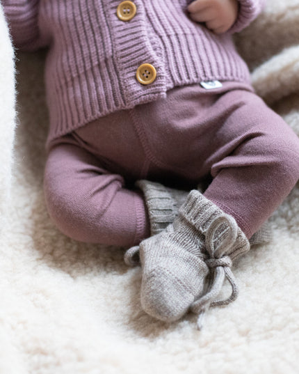 Wool Baby &amp; Children's Trousers - Merino Wool - Twilight Mauve