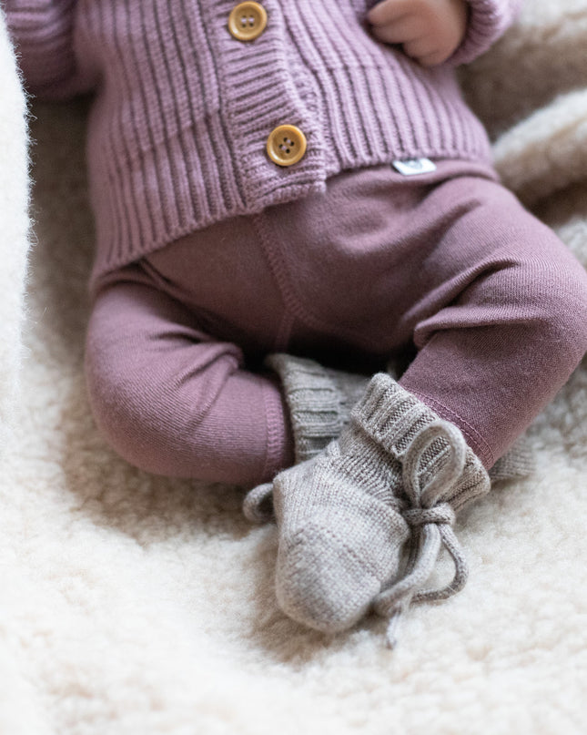 Wollen Baby- kinderbroek - Merinowol - Twilight mauve