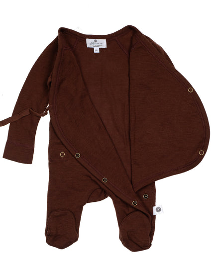 Wollen boxpakje / kruippakje – merino wol - Chocolate fondant