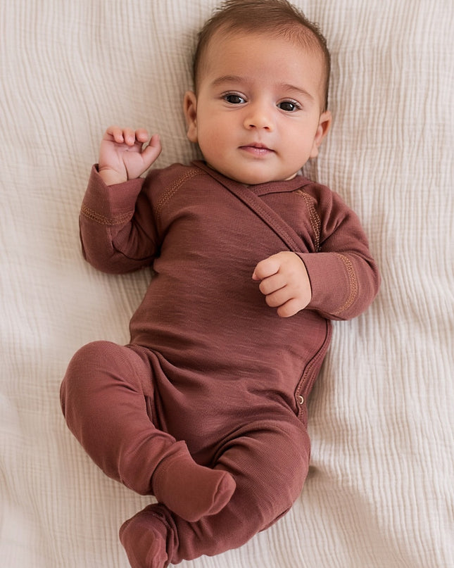 Wollen boxpakje / kruippakje – Merinowol - Cinnamon