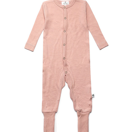 Wollen baby pakje / playsuit - Merinowol - Misty Rose