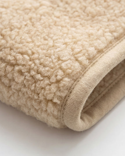 Wollen ledikantdeken 93x135cm - Merinowol - Amandel