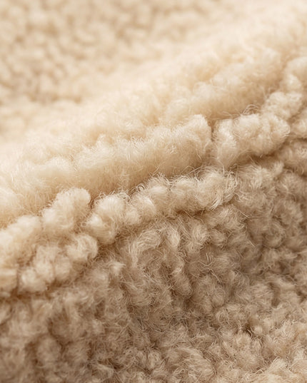 Wollen ledikantdeken 93x135cm - Merinowol - Amandel