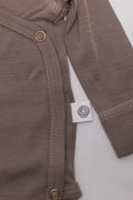 Wollen Overslagromper lange mouw – Merinowol – Walnut