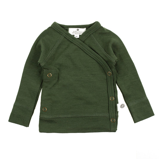 Wickelpullover aus Babywolle – Merinowolle