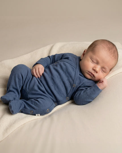 Wollen boxpakje / kruippakje – Merinowol - Vintage Indigo