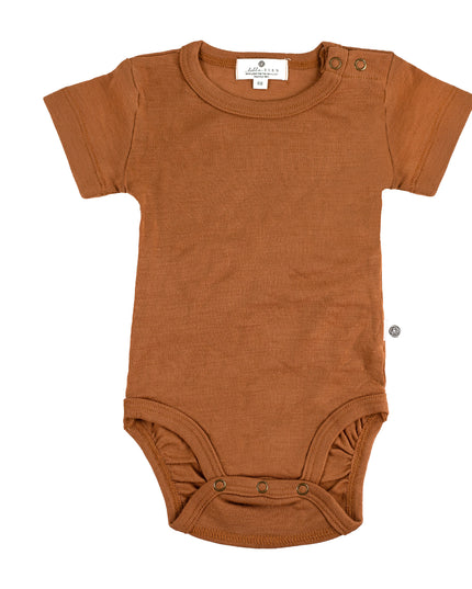 Wollen Romper korte mouw – Merinowol - Argan Oil