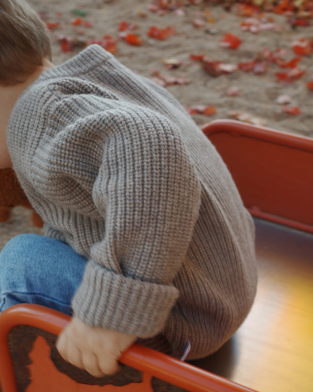 Gebreid Wollen Baby Vestje - Merinowol - Cobble