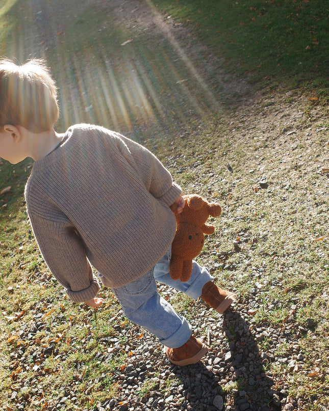 Gebreid Wollen Baby Vestje - Merinowol - Cobble