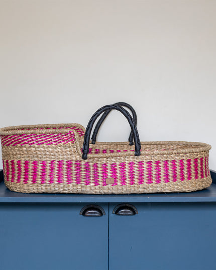 Moses basket - Moses cradle made of seagrass - Manoé